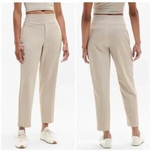 ATHLETA Endless Pant Comfort Travel Abalone Beige Tan Ecru Sz 4
